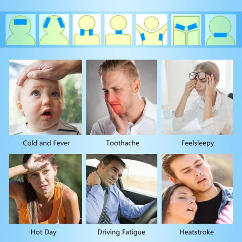 Pack of 6 Anti Fever Cooling Patch, Fast Pain Relief Patches, Long Lasting