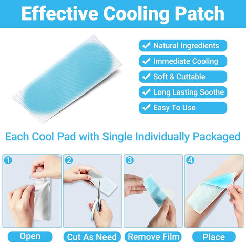 Pack of 6 Anti Fever Cooling Patch, Fast Pain Relief Patches, Long Lasting
